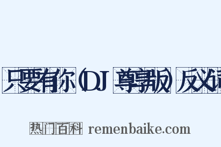 只要有你（DJ尊享版）反义词是什么意思的图片
